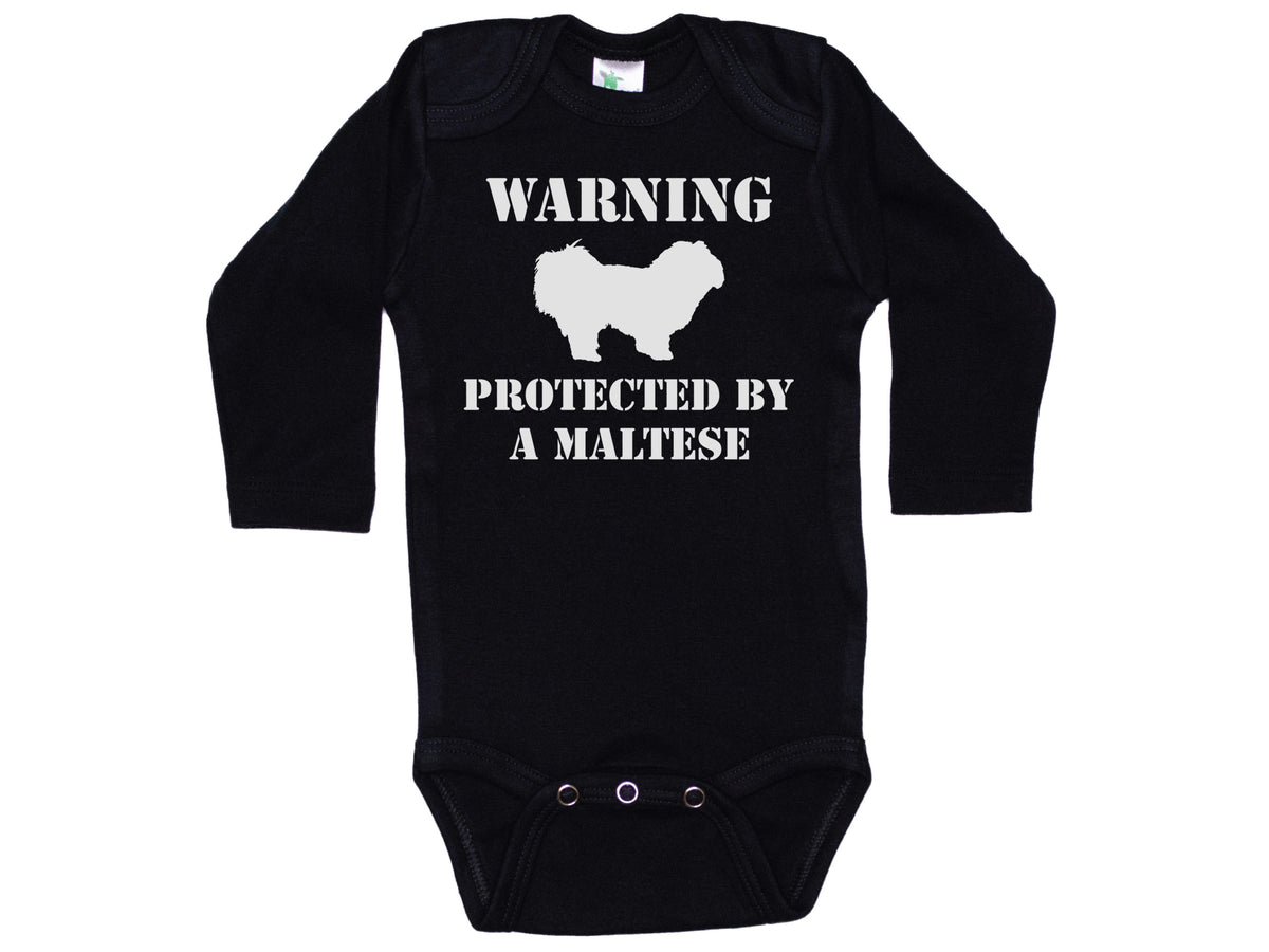 Warning Protected By A Maltese Onesie®