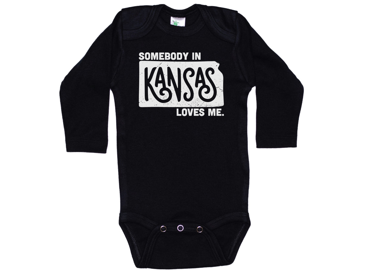 Somebody In Kansas Loves Me Onesie®