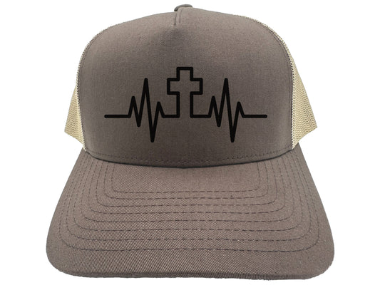 Heartbeat Cross Hat