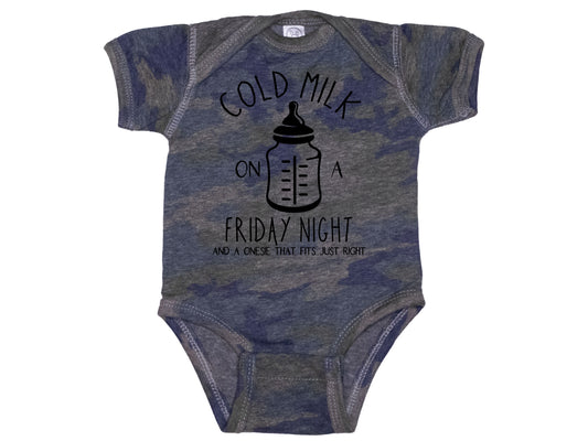 Cold Milk On A Friday Night-Camo Onesie®