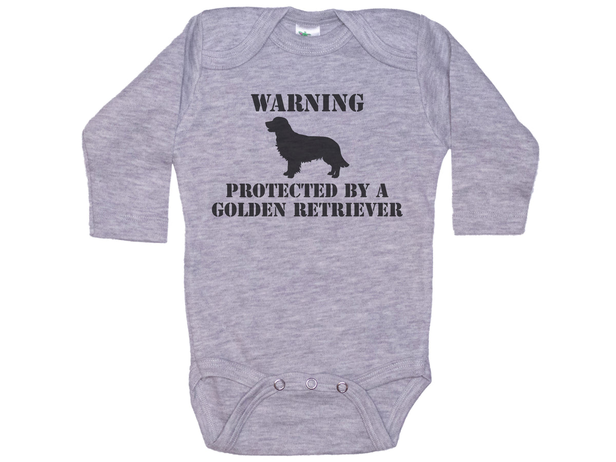 Warning Protected By A Golden Retriever Onesie®
