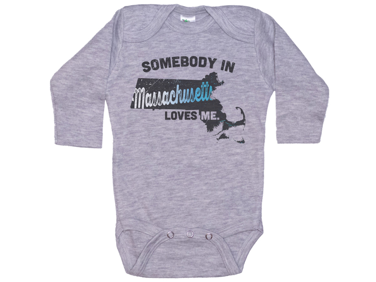 Somebody In Massachusetts Loves Me Onesie®