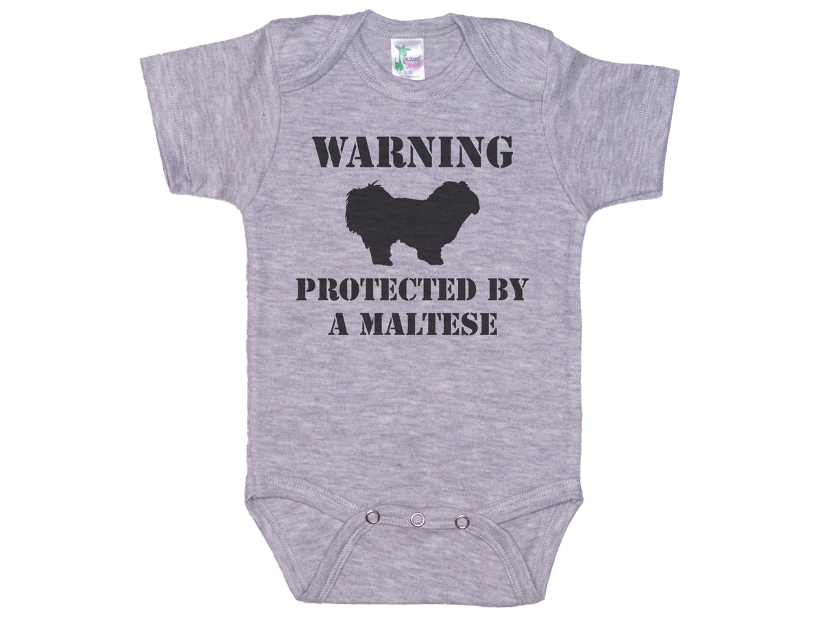 Warning Protected By A Maltese Onesie®