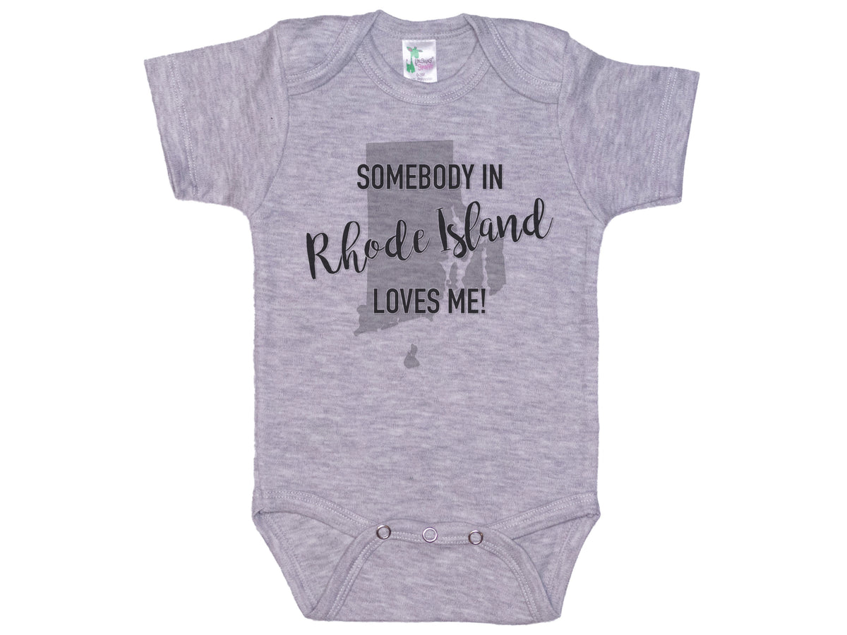 Somebody In Rhode Island Loves Me Onesie®