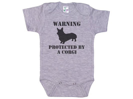 Warning Protected By A Corgi Onesie®