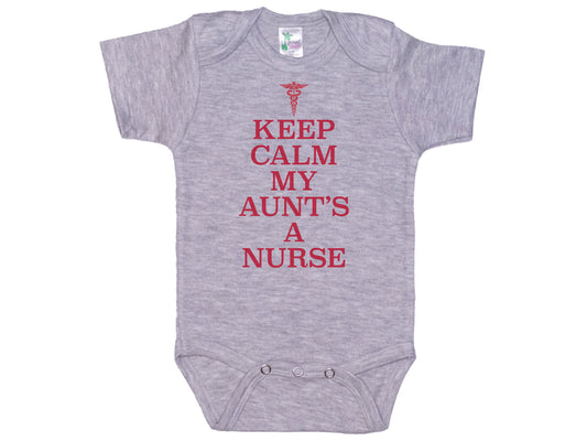Keep Calm My Aunt's A Nurse Onesie®