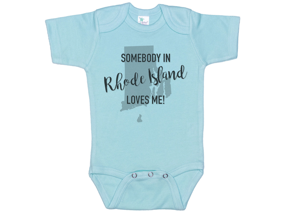 Somebody In Rhode Island Loves Me Onesie®