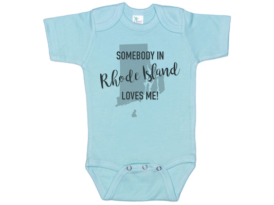 Somebody In Rhode Island Loves Me Onesie®