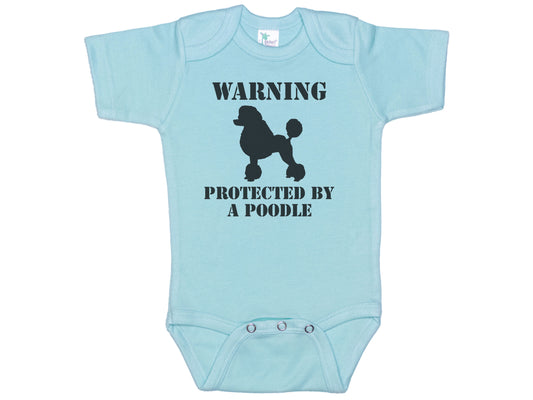 Warning Protected By A Poodle Onesie®