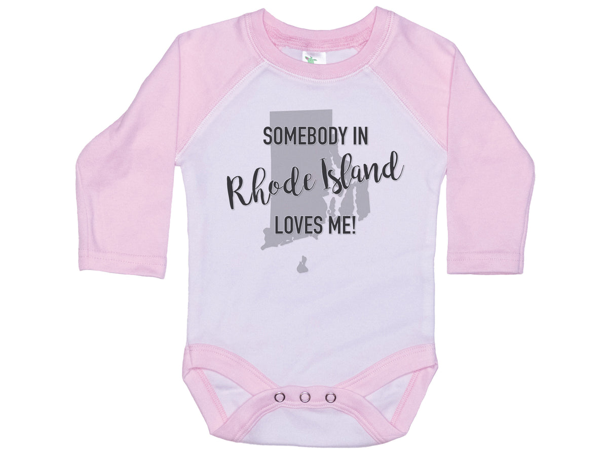 Somebody In Rhode Island Loves Me Onesie®