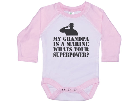 My Grandpa Is A Marine Whats Your Superpower Onesie®