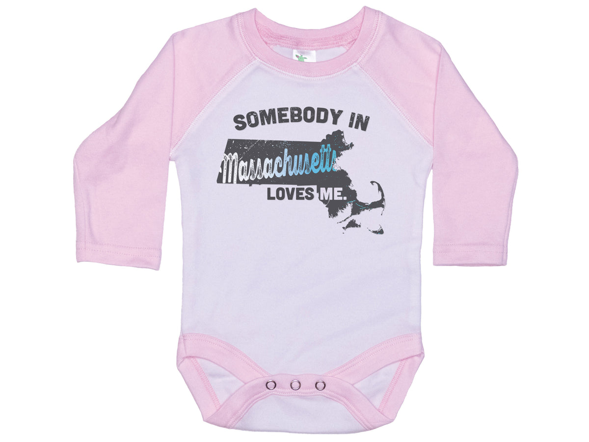 Somebody In Massachusetts Loves Me Onesie®