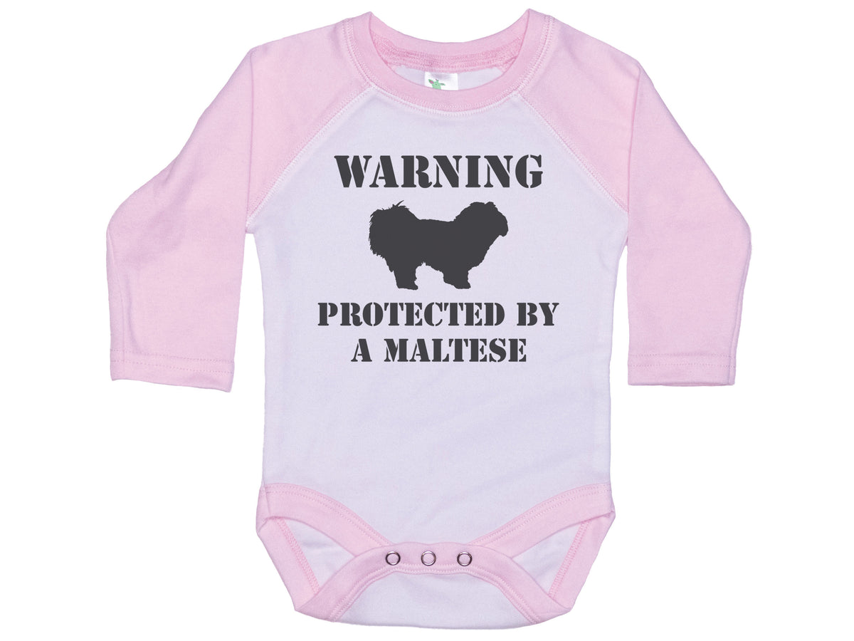 Warning Protected By A Maltese Onesie®