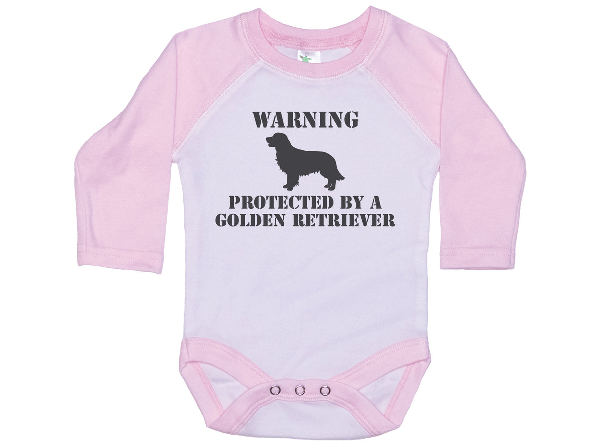 Warning Protected By A Golden Retriever Onesie®