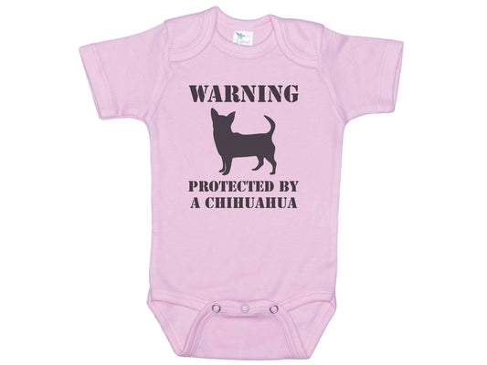 Warning Protected By A Chihuahua Onesie®