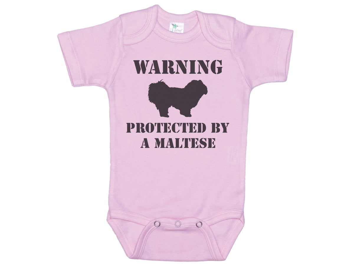 Warning Protected By A Maltese Onesie®
