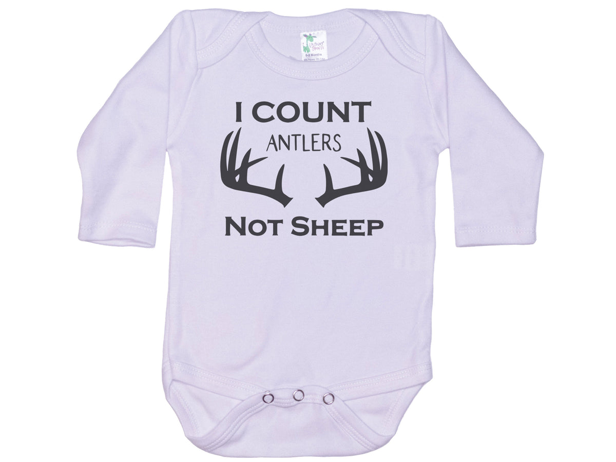I Count Antlers Not Sheep Onesie®