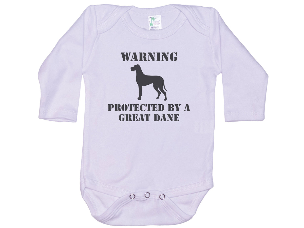 Warning Protected By Great Dane Onesie®