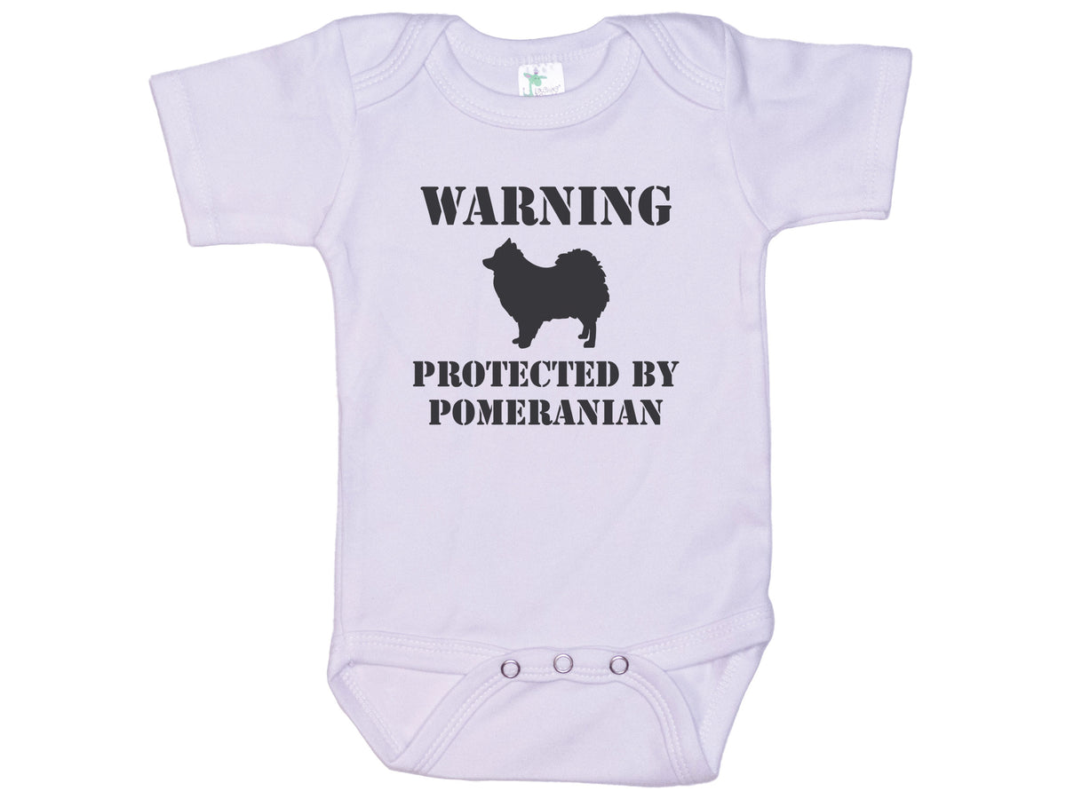 Warning Protected By Pomeranian Onesie®