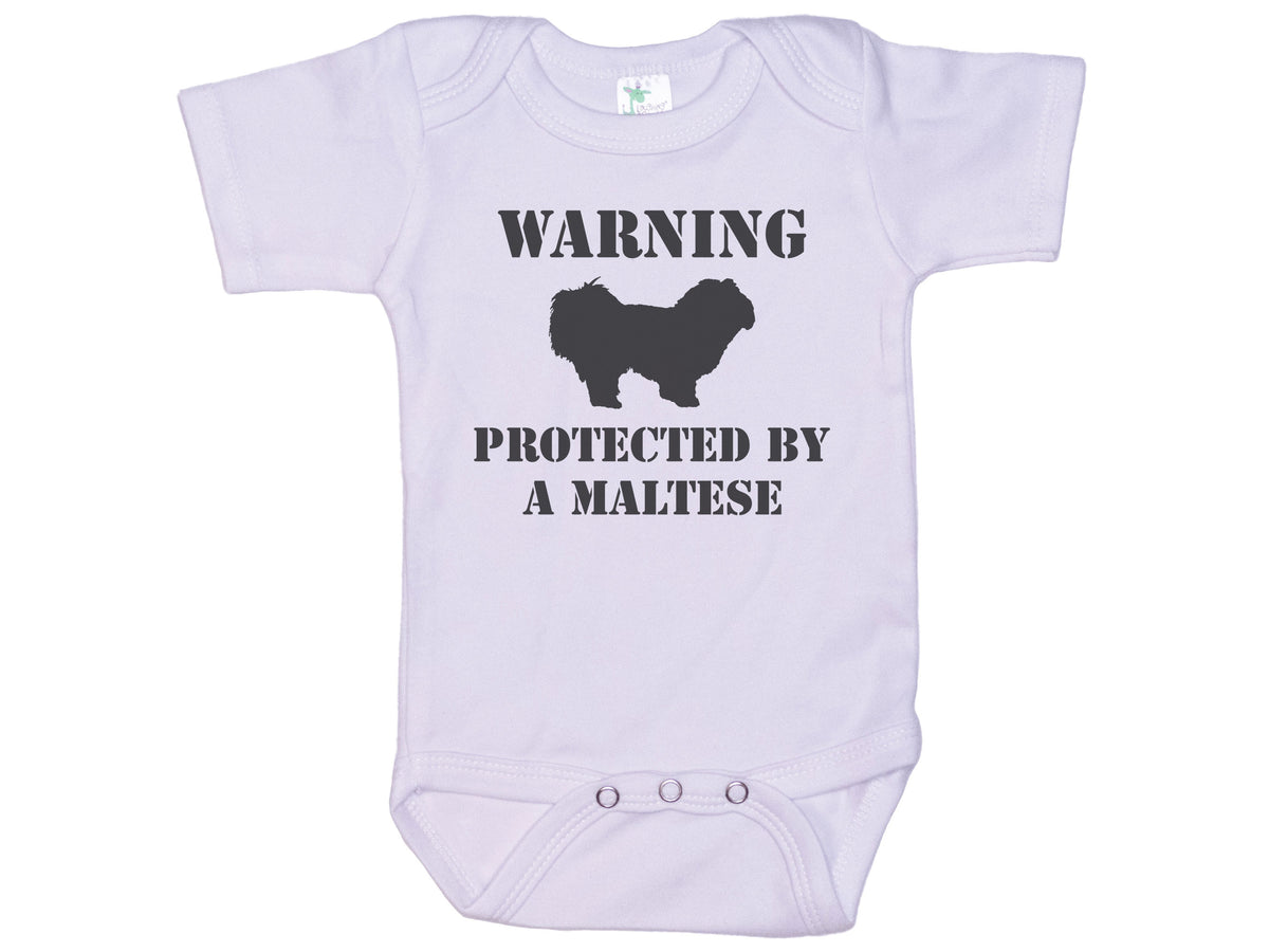 Warning Protected By A Maltese Onesie®