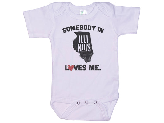 Somebody In Illinois Loves Me Onesie®