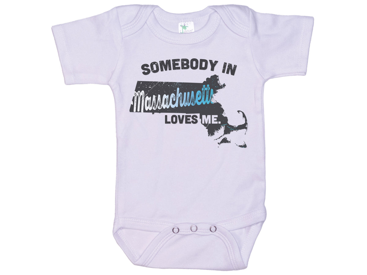 Somebody In Massachusetts Loves Me Onesie®