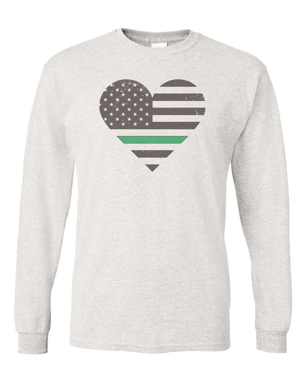 Green Line Heart Unisex Adult Shirt