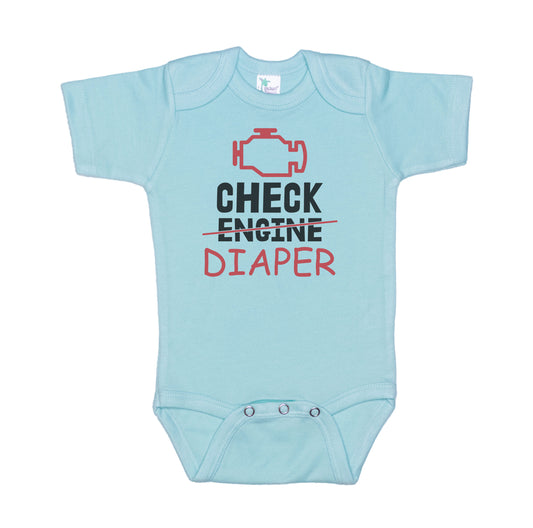 Check Diaper Onesie