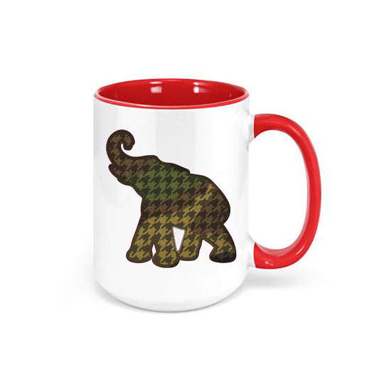 Camo Houndstooth Elephant Mug