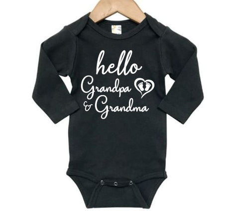 Grandpa & Grandma Pregnancy Announcement, Pregnancy Reveal, Baby Announcement, Grandma And Grandpa, Hello Grandpa, Hello Grandma, Pregnancy - Chase Me Tees LLC