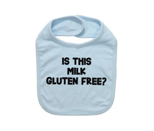 Vegan Baby, Baby Bib, Baby Shower Gift, Is This Milk Gluten Free, Newborn Vegan, Infant Vegan, Gluten Free Baby, Newborn Bib, Gift For Baby - Chase Me Tees LLC