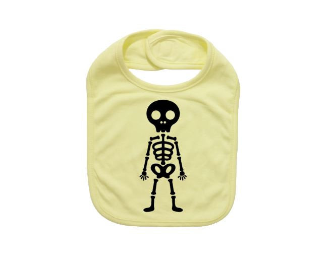 Halloween Baby Bib, Skeleton, Skeleton Bib, Baby Shower, Gift For Baby, Baby Bibs, Newborn Bib, Infant Halloween Bib, Baby Halloween, Trendy - Chase Me Tees LLC