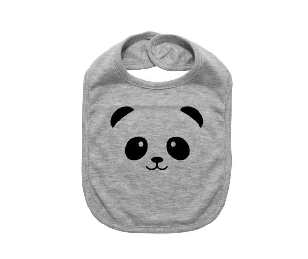 Cute Baby Bib, Panda Face, Panda Bear, Baby Panda Apparel, Baby Shower, Gift For Baby, Panda Bear Apparel, Funny Infant Bibs, Newborn Bibs - Chase Me Tees LLC