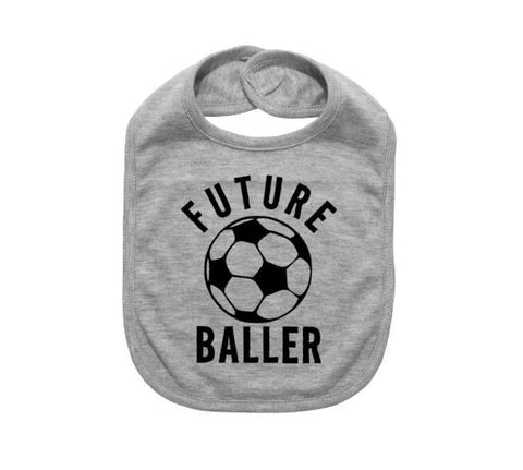 Soccer Bib, Future Baller, Futbol Bib, Baby Shower Gift, Baby Soccer Bib, Futbol Apparel, Newborn Soccer Bib, Infant Bibs, Infant Sports - Chase Me Tees LLC