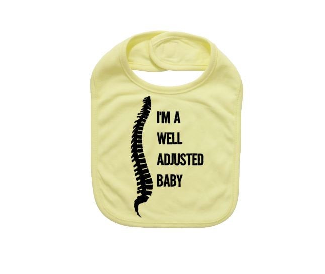 Chiropractor Bib, I'm A Well Adjusted Baby, Chiropractor Bib, Baby Chiropractor, Chiropractor Baby Gift, Chiropractor Apparel, Newborn Bibs - Chase Me Tees LLC