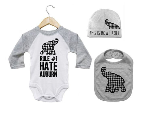 Roll Tide Baby, Roll Tide Bundle, Alabama Baby Outfit, Baby Shower, Gift For Baby, Roll Tide Outfit, Newborn Alabama, Hounds Tooth, AL Baby - Chase Me Tees LLC