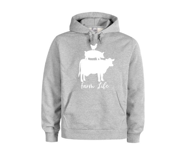 Farm Life, Farming Apparel, Unisex Hoodie, Farm Animals, Farm Hoodie, Farm, Fashion, Humor, Gift For Her, Gift For Him, Outdoors Apparel - Chase Me Tees LLC