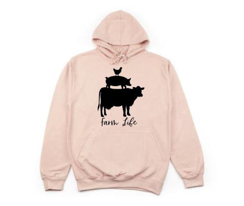 Farm Life, Farming Apparel, Unisex Hoodie, Farm Animals, Farm Hoodie, Farm, Fashion, Humor, Gift For Her, Gift For Him, Outdoors Apparel - Chase Me Tees LLC