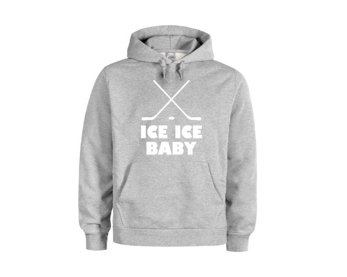 Hockey Hoodie, Ice Ice Baby, Unisex Hoodies, Hockey Apparel, Ice Hockey, Funny Hoodies, Gift For Hockey Player, Gift For Him, Fashion, humor - Chase Me Tees LLC