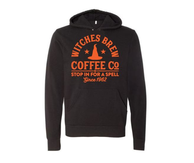 Halloween Hoodie, Witches Brew, Coffee Apparel, Funny Hoodies, Halloween Apparel, Gift For Her, Hoodies, Graphic, Halloween Outfit, Trendy - Chase Me Tees LLC