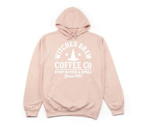 Halloween Hoodie, Witches Brew, Coffee Apparel, Funny Hoodies, Halloween Apparel, Gift For Her, Hoodies, Graphic, Halloween Outfit, Trendy - Chase Me Tees LLC