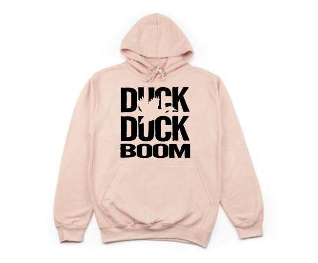 Duck Hunting Apparel, Duck Duck Boom, Duck Hunting Hoodie, Gift For Duck Hunter, Unisex Hoodie, Waterfowl Apparel, Fashion, Humor, Trendy - Chase Me Tees LLC