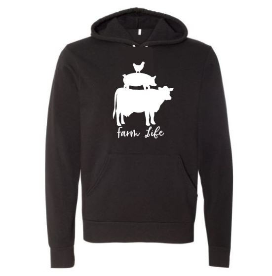 Farm Life, Farming Apparel, Unisex Hoodie, Farm Animals, Farm Hoodie, Farm, Fashion, Humor, Gift For Her, Gift For Him, Outdoors Apparel - Chase Me Tees LLC