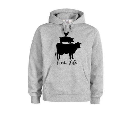 Farm Life, Farming Apparel, Unisex Hoodie, Farm Animals, Farm Hoodie, Farm, Fashion, Humor, Gift For Her, Gift For Him, Outdoors Apparel - Chase Me Tees LLC