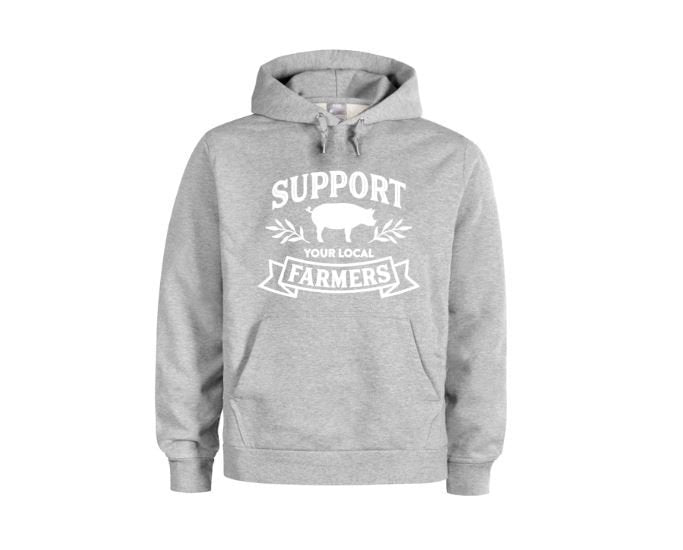 Support Your Local Farmers, Farm Hoodie, Unisex Hoodies, Farmers Market, Fashion, Farming Apparel, Farm Girl, Gift For Him, Humor, Sayings - Chase Me Tees LLC