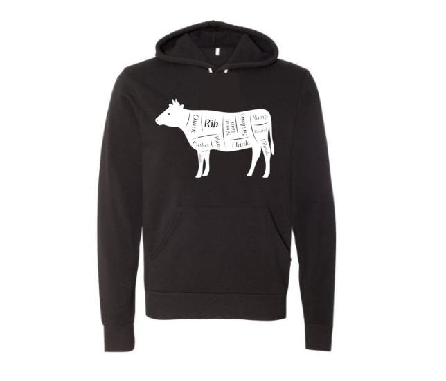 Cow Hoodie, Cow Cuts, Cow Farmer, Cattle Farm, Cattle Hoodie, Gift For Farmer, Beef Eater, Gift For Him, Unisex Hoodies, Farm Life, Dad Gift - Chase Me Tees LLC