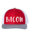 Bacon Hat, The Word Bacon, Bacon Lover, Bacon Apparel, Trucker Hat, Adjustable, Bacon Snapback, I Love Bacon, 10 Colors!, White Text - Chase Me Tees LLC