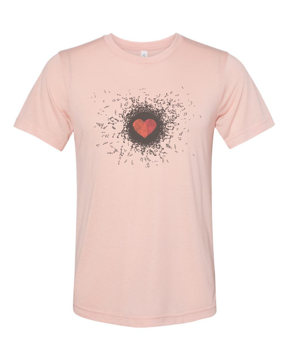 Love Music Fingerprint, Music Shirt, Sublimation T, Music Lover, Unisex Tee, Music Apparel, Gift For Him, Musician Shirt, Musical Tee - Chase Me Tees LLC