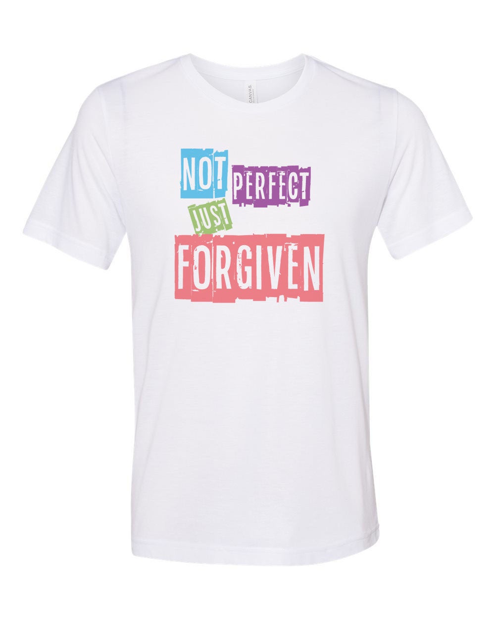 Christian Shirt, Not Perfect Just Forgiven, Sublimation T, Unisex, Jesus Shirt, Religious Apparel, Christian Apparel, Jesus Tee, Forgiven - Chase Me Tees LLC