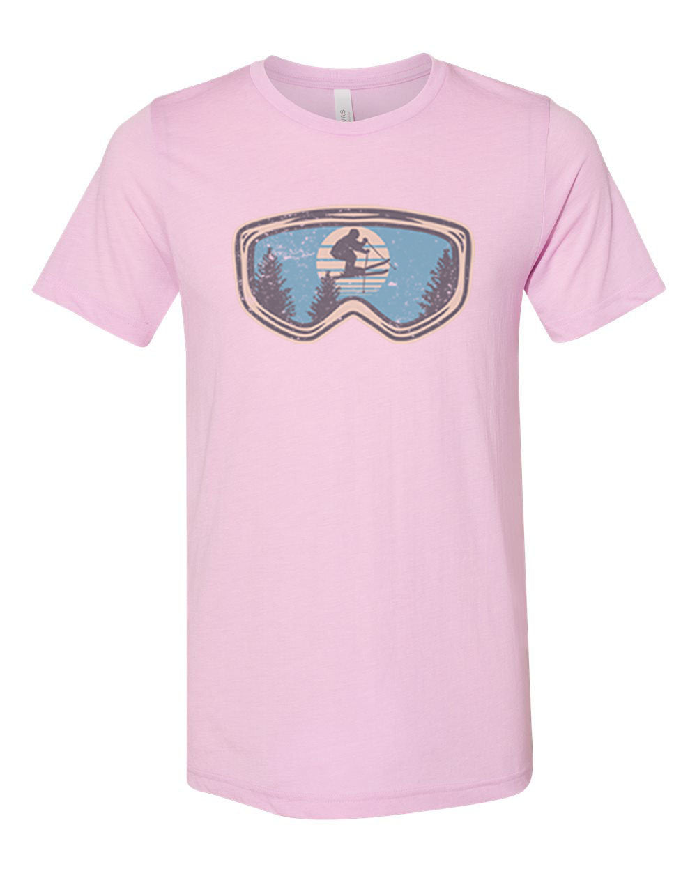 Snow Skiing Shirt, Ski Goggles, Skiing Shirt, Unisex Fit, Sublimation, Soft Bella T, Snow Sports, Skiing Apparel, Mountain Shirt, Ski Lover - Chase Me Tees LLC